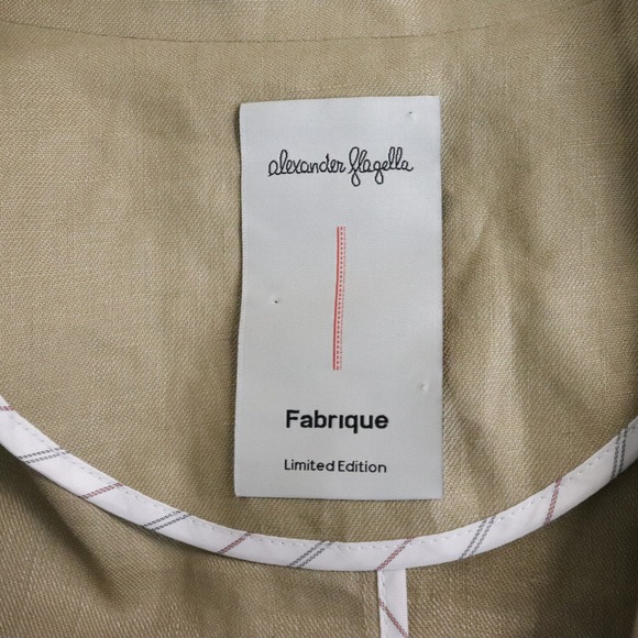 Alexandre Vauthier Linen Wrap Blouse 0 Crop Top Fabrique Limited Edition Tan - Picture 7 of 9